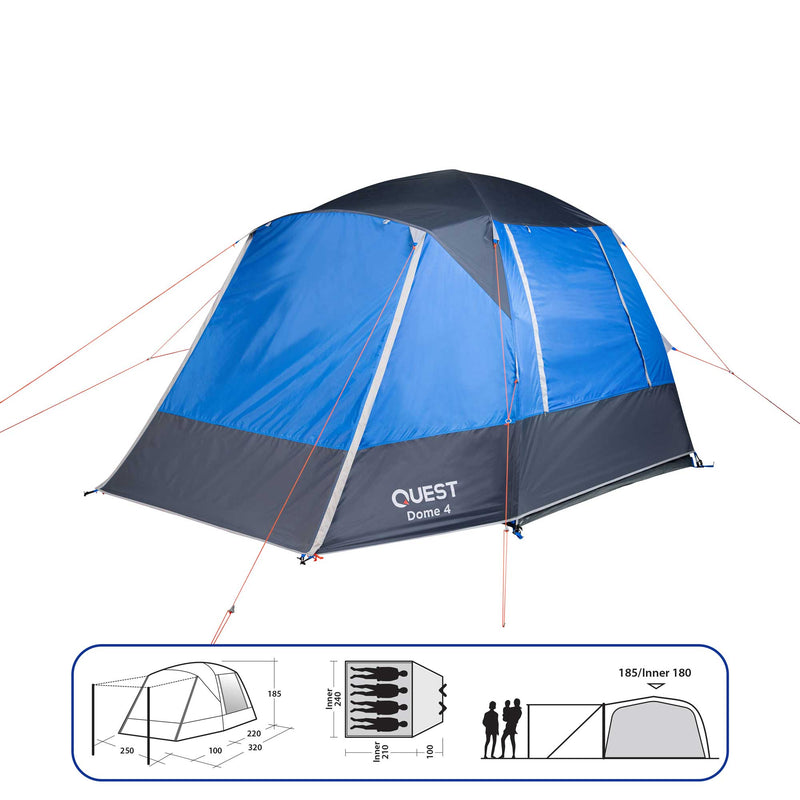 Load image into Gallery viewer, Dome 4 Person Tent
