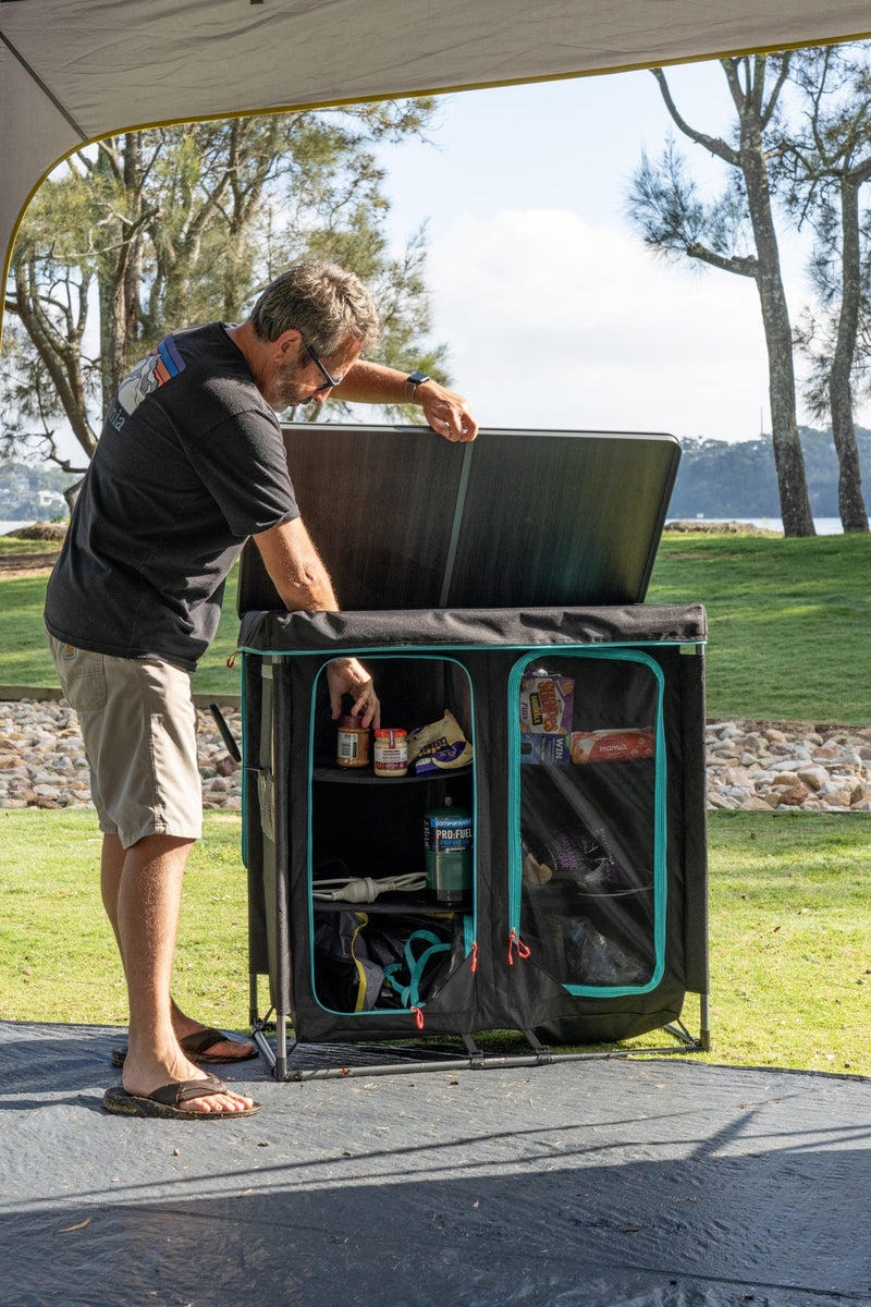 Load image into Gallery viewer, Pop Top 3 Shelf Double Camp Cupboard
