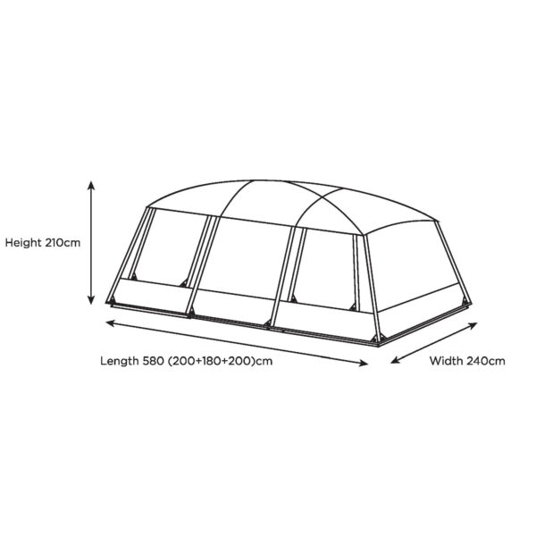 line drawing of a tent